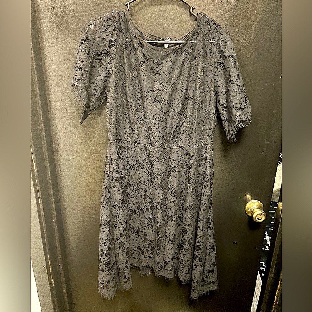Black lace aline dress